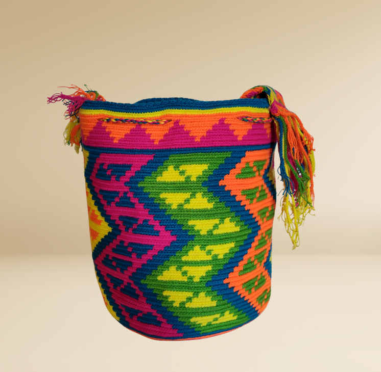 Wayuu Mochila Bag 100% Authentic Handmade Large Size With Ethnic Design