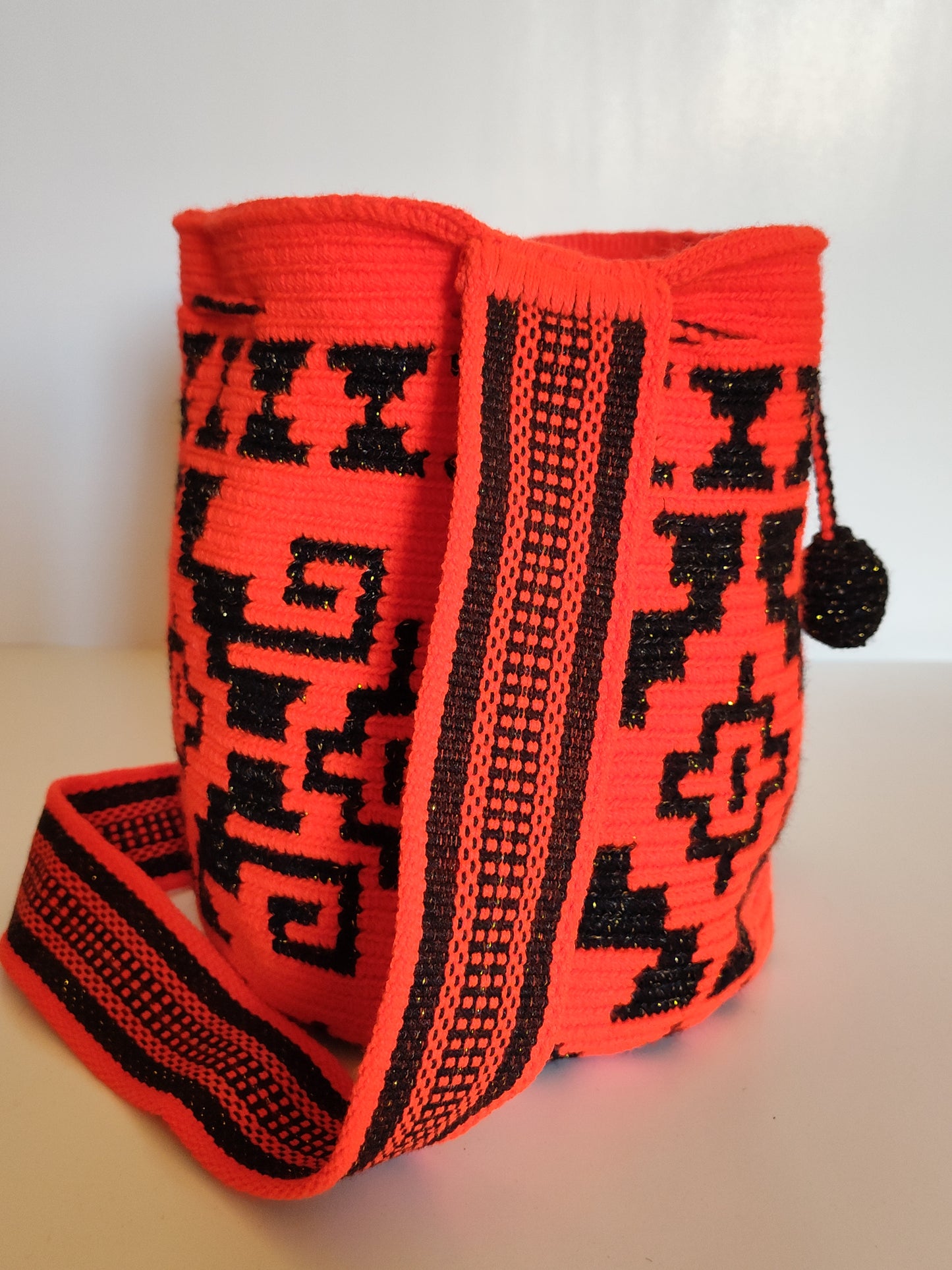 Wayuu Bag Mochila 100% Original Unique Design Handwoven Medium Size Silk Thread