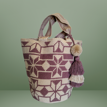 Authentic 100% Wayuu Mochilon Colombian Handmade Ethnic design Large Size