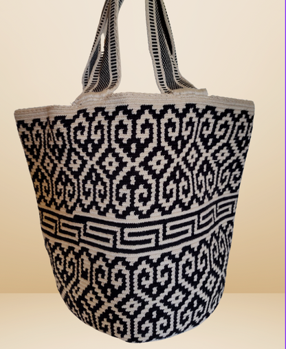 Authentic 100% Wayuu Mochilon Colombian Handmade Ethnic design Large Size