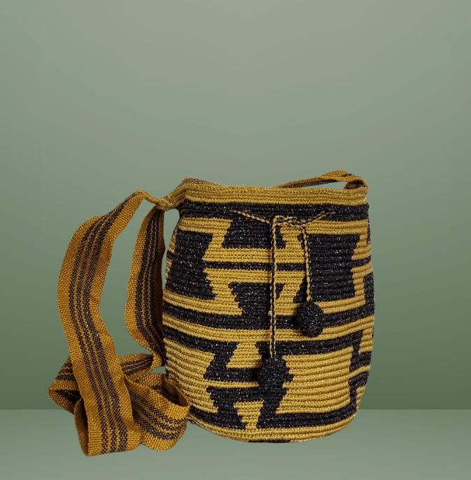 Wayuu Bag Mochila 100% Original Unique Design Handwoven Medium Size Silk Thread