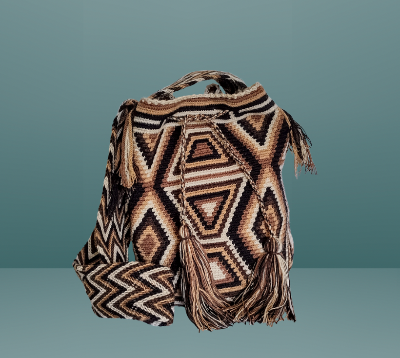 Wayuu Mochila Bag 100% Authentic Handmade Large Size With Ethnic Design