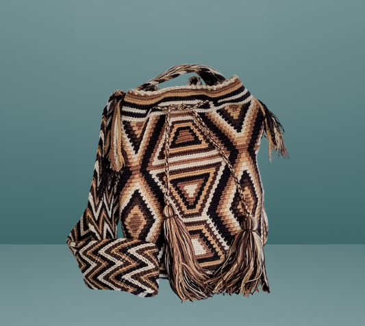 Wayuu Mochila Bag 100% Authentic Handmade Large Size With Ethnic Design