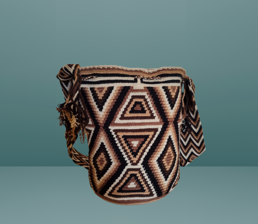 Wayuu Mochila Bag 100% Authentic Handmade Large Size With Ethnic Design