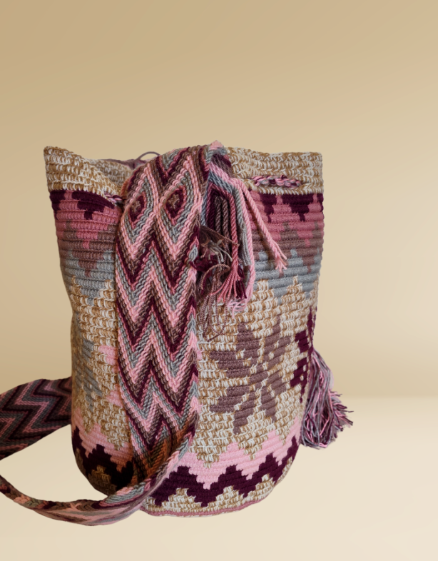 Wayuu Mochila Bag 100% Authentic Handmade Large Size With Ethnic Design