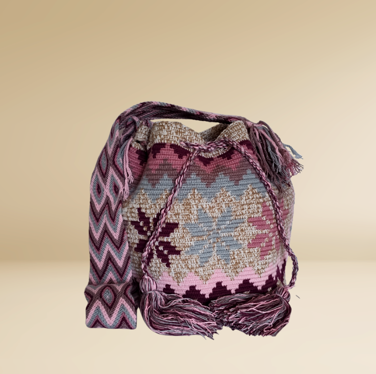 Wayuu Mochila Bag 100% Authentic Handmade Large Size With Ethnic Design