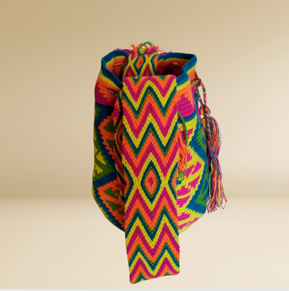 Wayuu Mochila Bag 100% Authentic Handmade Large Size With Ethnic Design