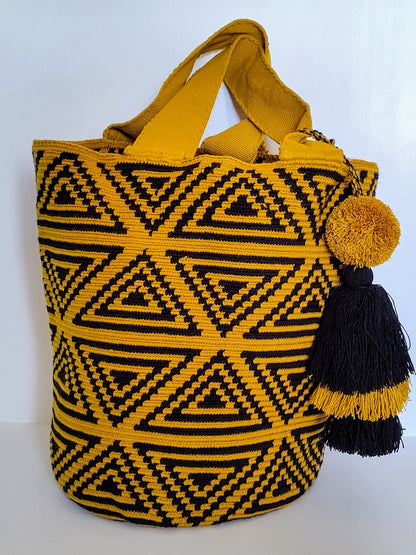 Authentic 100% Wayuu Mochilon Colombian Handmade Ethnic design Large Size