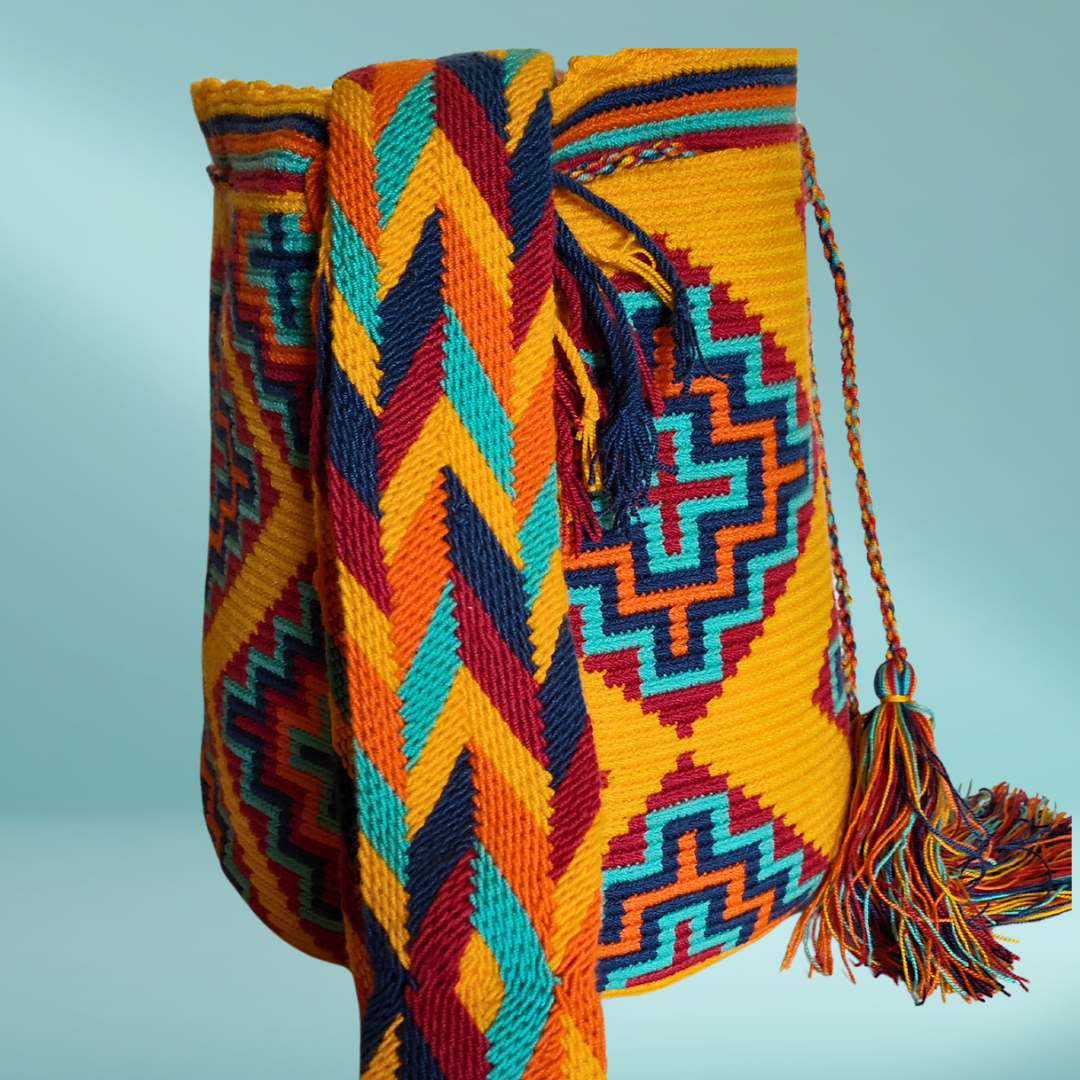 Wayuu Mochila Bag 100% Authentic Handmade Large Size With Ethnic Design