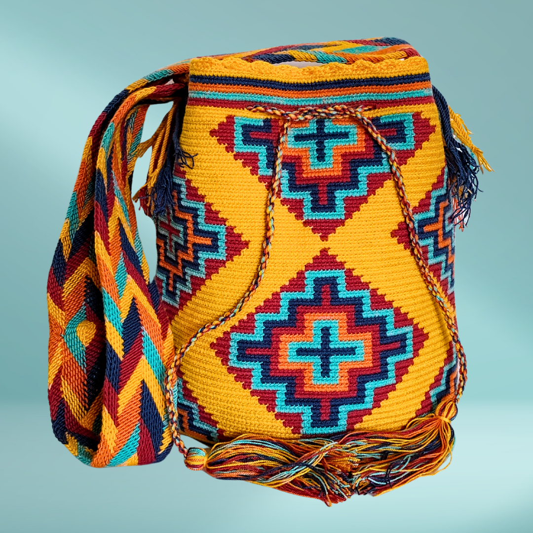 Wayuu Mochila Bag 100% Authentic Handmade Large Size With Ethnic Design