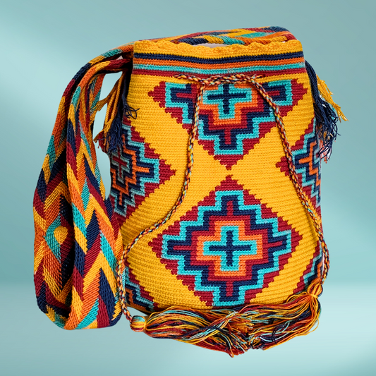 Wayuu Mochila Bag 100% Authentic Handmade Large Size With Ethnic Design